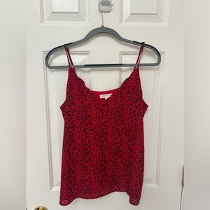 Socialite Red and Black Cheetah Print Tank Top